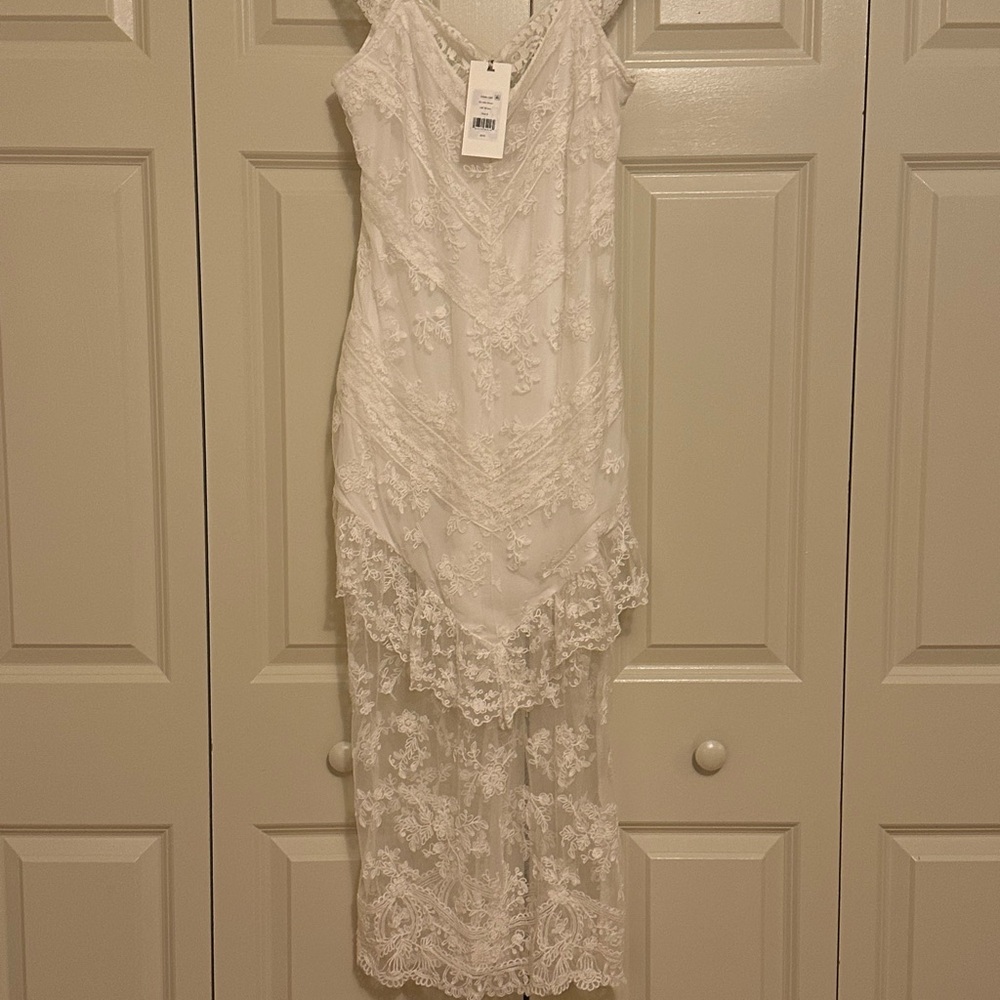 LoveShackFancy Riville Dress Size 10 Off-White